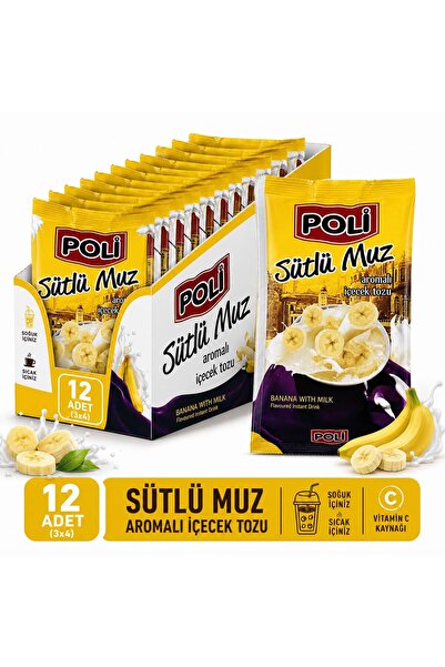 POLI Sütlü Muz Aromalı Içecek Tozu X 12 ADET