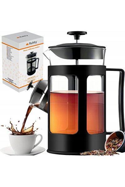 Ruhhy Kruzzel (4565) Cafetieră/Recipient de cafea presată din sticlă 1L 00024...
