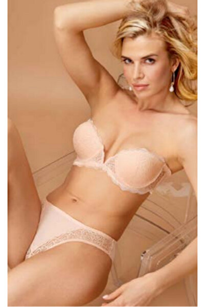 MİSS AYZA İÇTEN GELEN ŞIKLIK Missayza Women's Lace Strapless Bra Panty Set Pa...