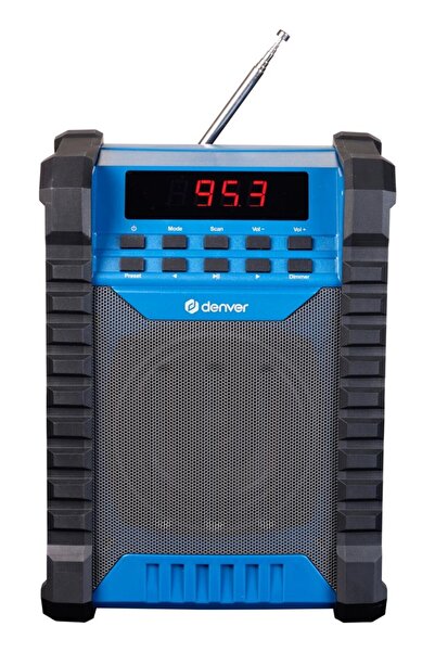 Denver Radio de șantier WRB-60 - FM, Bluetooth, AUX - IP54 albastru