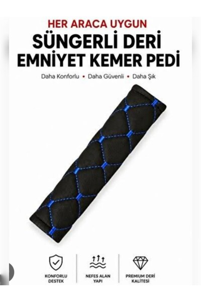 ESR 2 adet ortopedik kapitone deri süngerli emniyet kemer kılıfı
