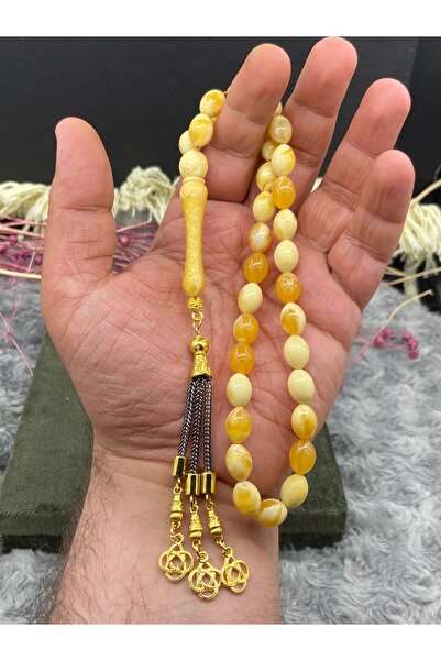 Kttesbihaksesuar 9x12 mm NAKKAŞ İMAME AKRİLİK TESBİH GÜMÜŞ KAPLAMA PÜSKÜLLÜ