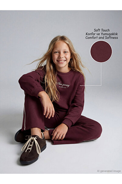 LC Waikiki Crew Neck Girls' Sweatshirt and Sweatpants