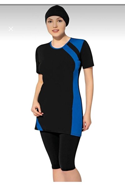 mikam Short Sleeved Capri Boneli Swimsuit Set Is Flexible in Lycra