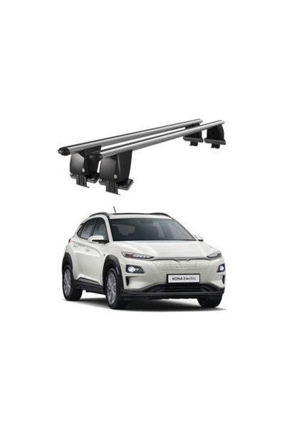 OEM Bare transverse roof rack aluminum compatible roof neted hyundai kona ele...