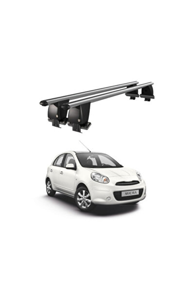 OEM Aluminum car trunk cross bars compatible with smooth roof Nissan Micra Ma...