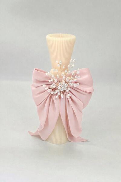 CRL Lumânări clepsidră ivory H27 cm-D6cm