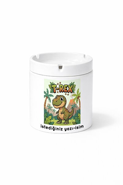 Kirbi Reklam Animal T-Rex Tyrannosaurus Rex Dinosaur Double Sided Printed Ash...