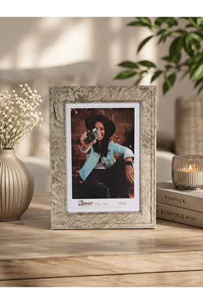 SANAT ÇERÇEVE Stone Beige Dekoratif Fotoğraf Çerçevesi 15x21