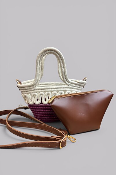 MaVaux Siena Mini Women's Bag - Handmade Straw Textured Shoulder and Hand Bag...