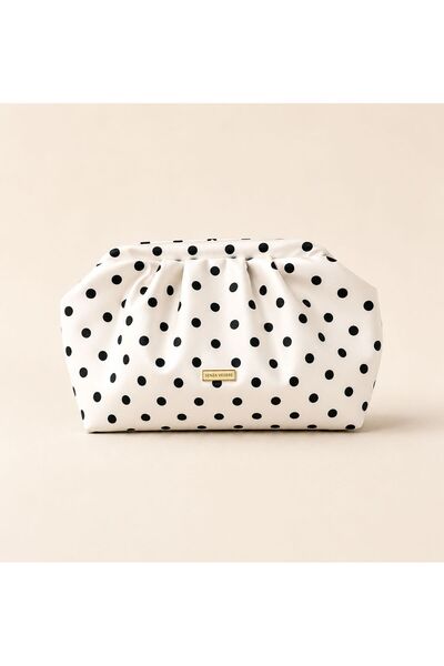 Senza Vedere SV Puantiye Desenli Kadın Clutch Çanta