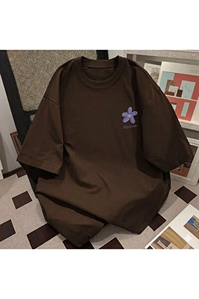 Unisex OVERSİZE t-shirt - Digital baskılı Unisex pamuklu oversize tişört-bol kalıp