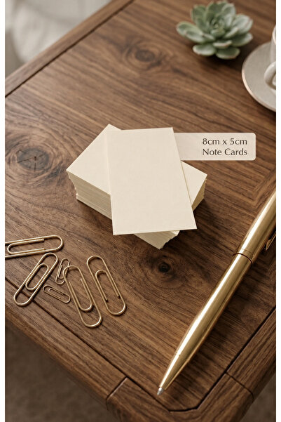 Happy Notes Boş Krem Kelime Kartları Not Kâğıdı Baskısız Boş Kartvizit 5x8cm ...