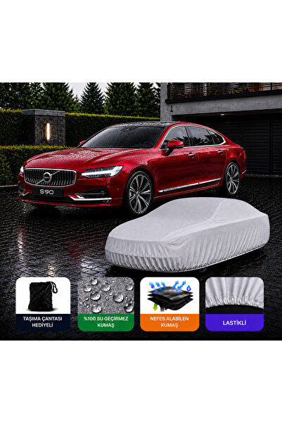 COCEM Volvo S90 Premium Araç Brandası Su Geçirmez UV Korumalı Tam Koruma Gri ...
