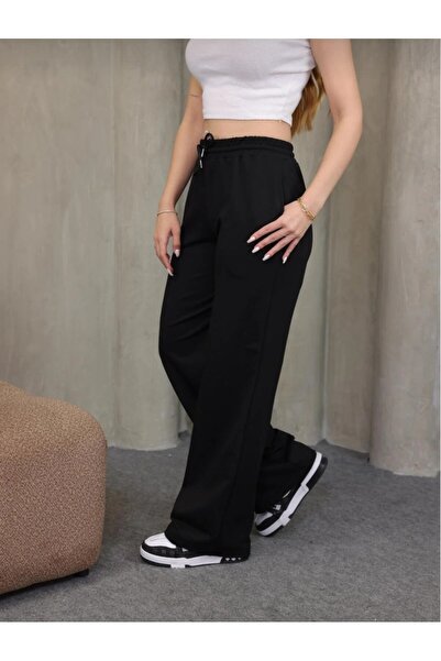 OK BLUME Women's Two-Thread Oversize Straight Leg Modal Tracksuit Bottoms - R...
