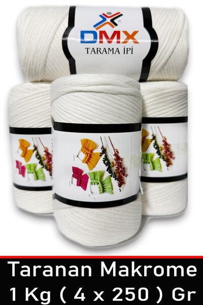 Diva İplik 4 mm Luxury Taranan Macrame Cord - Single Strand - 288 Ecru
