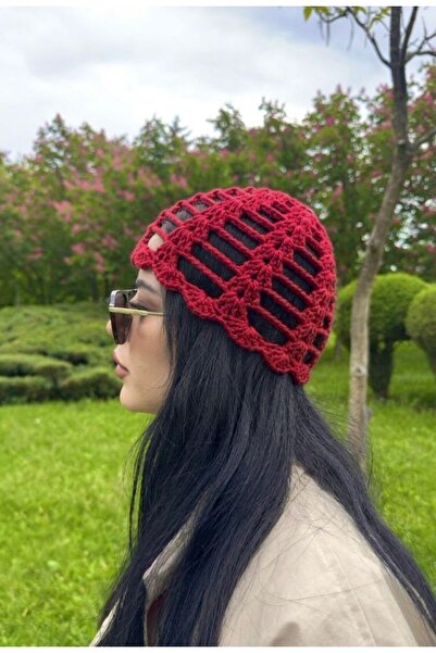 efelia concept Hand Knitted Summer Hair Bandana with Holes and Pattern