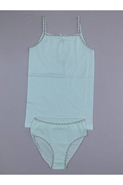 Generic Brand Girl's White Ribbed Athlete Panties Set