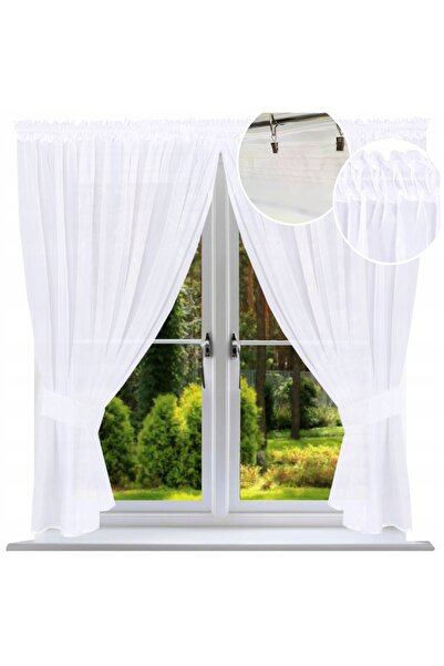 NOW-ART Cortină Gata, 200x170, Poliester, Design Elegant, Premium, Alb