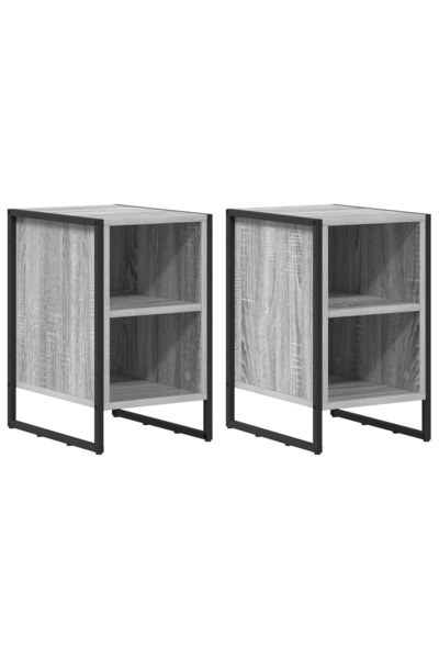 vidaxl Noptieră 2 pcs Gri Sonoma 39.5 x 30 x 50 cm Lemn compozit