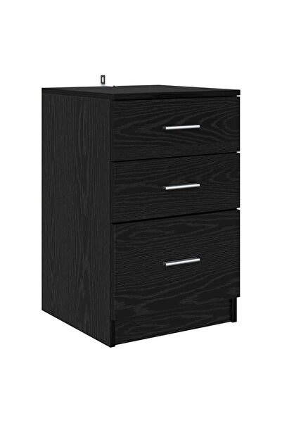 vidaxl Dulap de noapte Stejar Negru 40 x 40 x 63 cm Lemn compozit