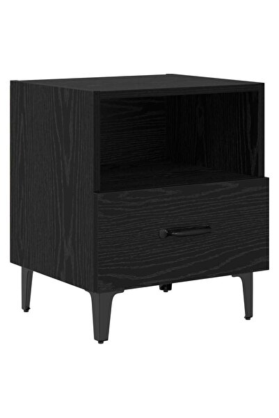 vidaxl Dulap de noapte Stejar negru 40 x 35 x 47.5 cm Lemn compozit
