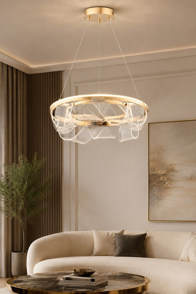Taşcan Aydınlatma Cordoba Gold Sarkıt Led Avize Modern Luxury Salon Yatak Oda...