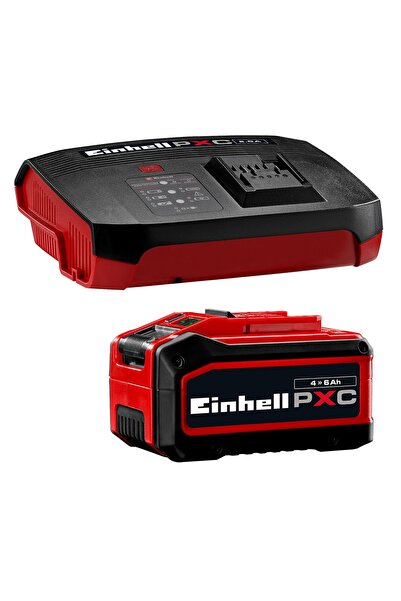 Einhell Accessory PXC 4-6 Ah & 6A Boostcharger Starter Kit, 18 V, 1350 W, Mul...