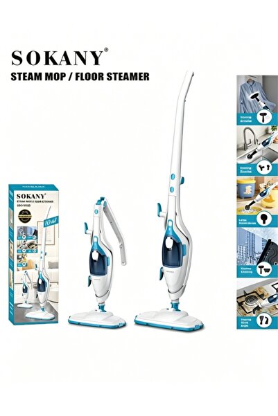 SOKANY 2000W 10-in-1 Steam Mop For Floor Cleaner, Foldable Wand, Handheld Mul...