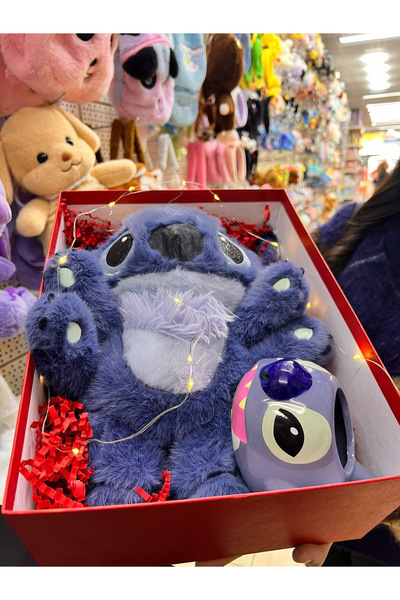 Stitch nefes alıp veren ışıklı ve müzikli pelüş uyku arkadaşı