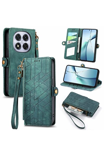 sscase Geometry Zipper Θήκη Πορτοφόλι Green (Xiaomi Redmi Note 15 Pro Plus 5G...