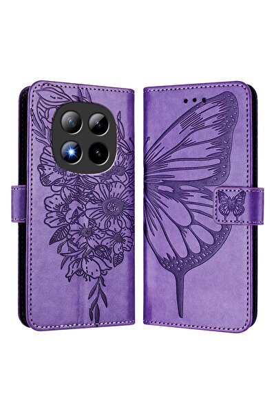 sscase Butterfly and Flowers Θήκη Πορτοφόλι Purple (Xiaomi Redmi Note 15 Pro ...