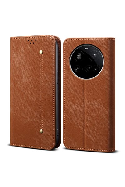 sscase Denim Texture Θήκη Βιβλίο Coffee (Xiaomi 15 Ultra 5G)