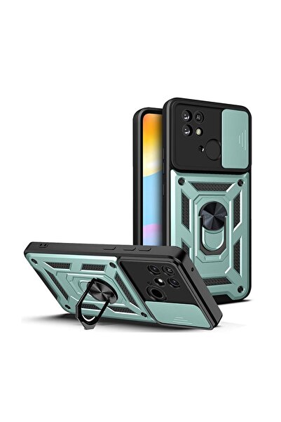 sscase Sliding Camera Cover Σκληρή Θήκη με Δαχτυλίδι και Κάλυμμα Κάμερας Gree...