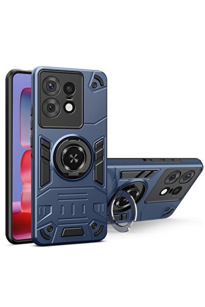 sscase Martial Σκληρή Θήκη με Δαχτυλίδι Dark Blue (Motorola Edge 50 Pro 5G)