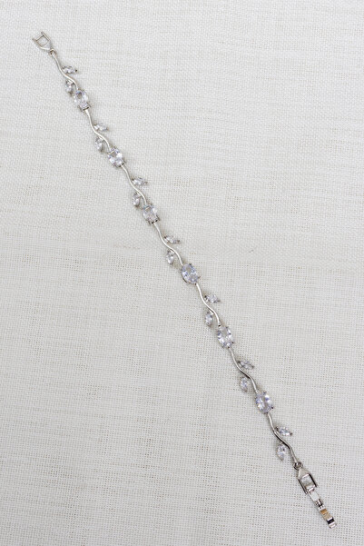Süspüs Accessories Silver Color Zircon Stone Tulip Bracelet