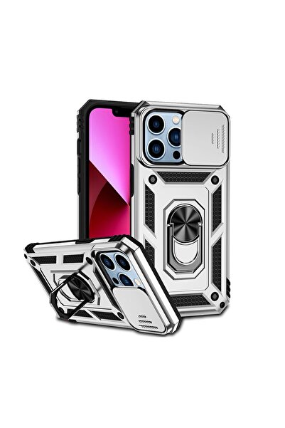 sscase Sliding Camshield Holder Σκληρή θήκη με Δαχτυλίδι Silver (Apple iPhone...