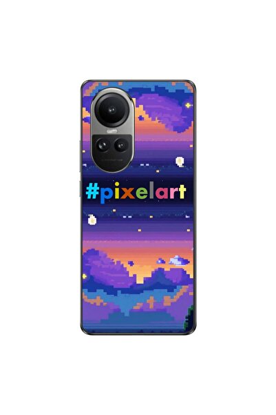 OEM Θήκη συμβατή με Oppo Reno10 5G Σιλικόνης Gel TPU με σχέδιο Pixel Art Τοπίο