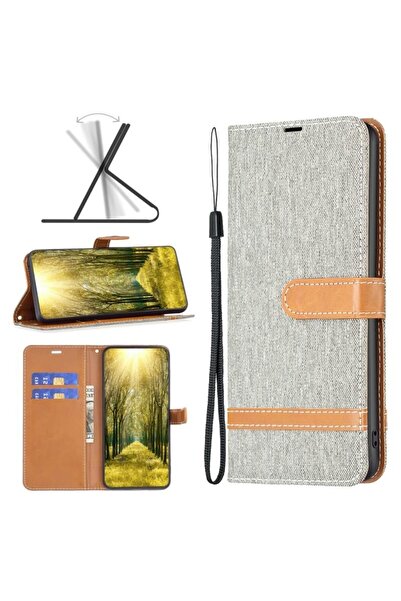 sscase Color Denim Θήκη Πορτοφόλι Grey (Xiaomi Redmi 12 4G)