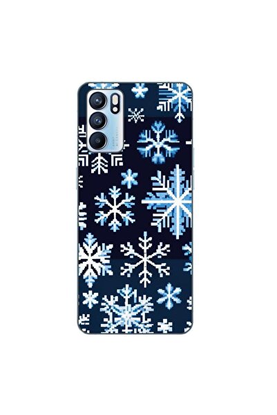 OEM Case compatible with Oppo Reno6 5G Silicon Gel Tpu Pattern Pixel Art Snow...