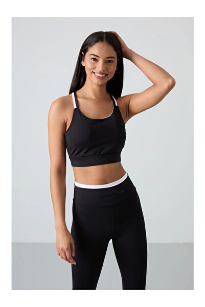 TOMMY LIFE Black Polyester Flexible Standard Fit Women's Leggings Set 95333