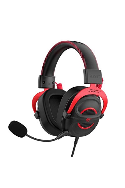 Havit Căști de gaming H2002E Pro, cu fir, mufă jack de 3,5 mm (Negru/Roșu)