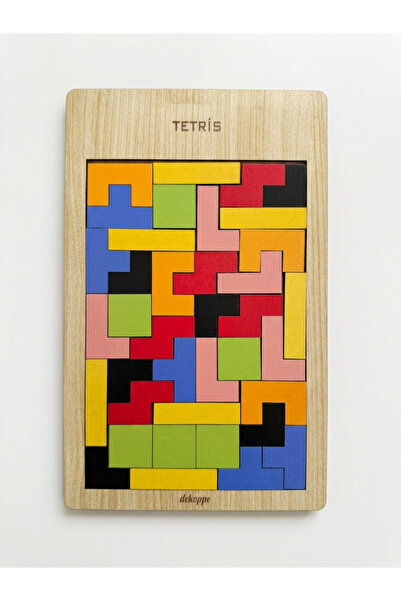 DEKOPPE Eğitici Ahşap Tetris Yapboz Zeka Oyunu