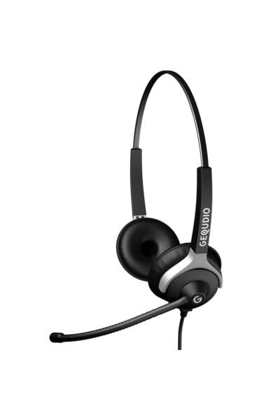 Gequdio WA9027 Căști USB cu fir pentru Call Center cu microfon, Negru