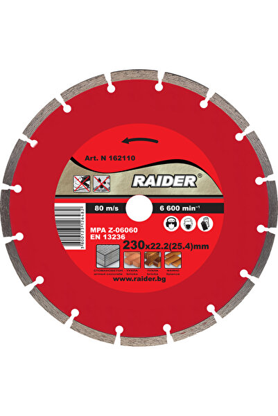 Raider Power Tools Disc diamantat segmentat DRY 230x22.2mm RD-DD04