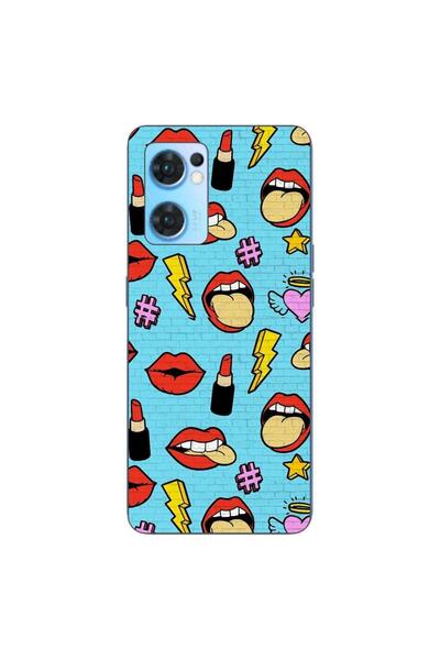 OEM Husa compatibila cu Oppo Reno7 5G Silicon Gel Tpu Model Pop Art Lips