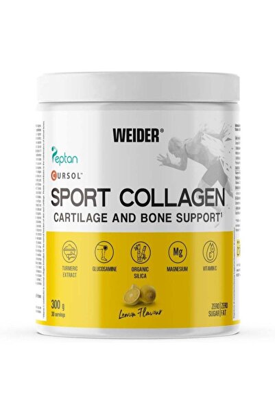 Weider كولاجين رياضي بنكهة الليمون 300 جرام - تركيبة لدعم الغضروف والعظام