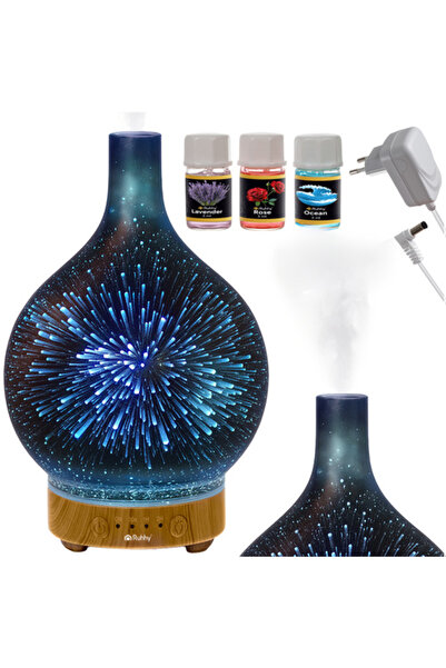Ruhhy 200ml Ultrasonic Aroma Diffuser Humidifier with LED