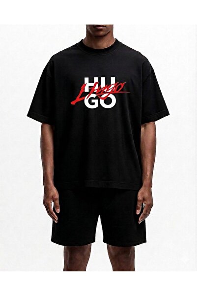 LELVANİ Men's Hg Printed Crew Neck T-Shirt