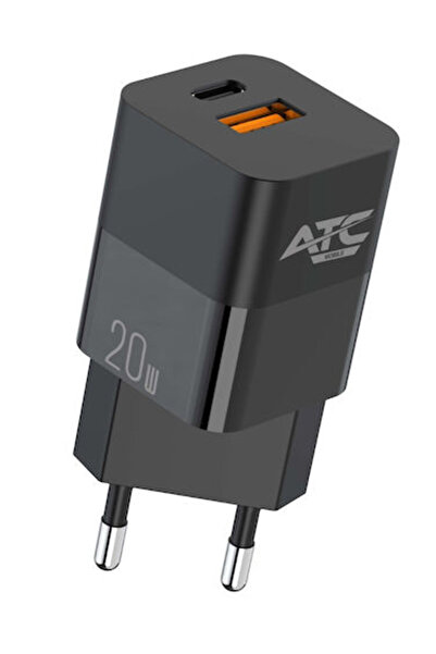 ATC Φορτιστής χωρίς καλώδιο με θύρα USB-A και θύρα USB-C, 20W Power Delivery,...
